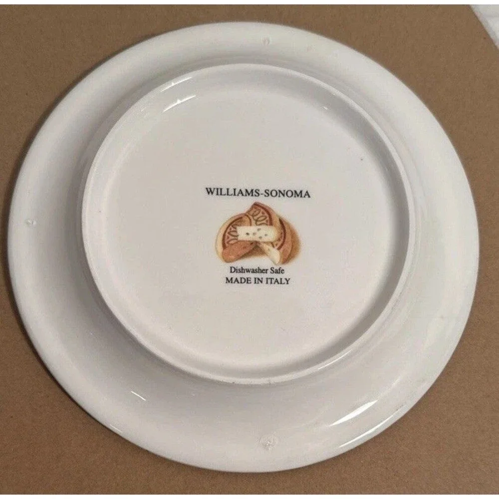 Williams-Sonoma Set of 3 Cheese Appetizer Plates Made In Italy 6.25” Please Read